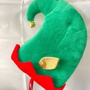 Merry & Bright Christmas Holiday Elf Dog Hat Large / XL